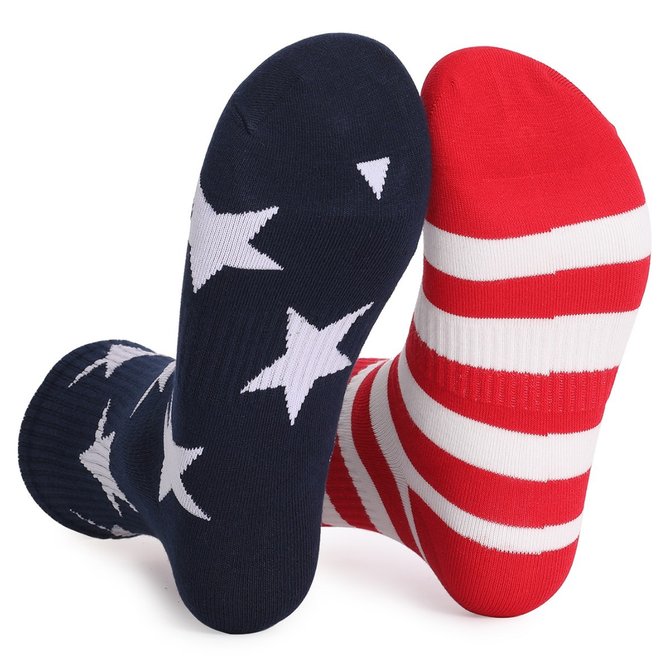 Summer New American Flag Independence Day Holiday Gift Printed Cotton Men And Women Middle Tube Socks