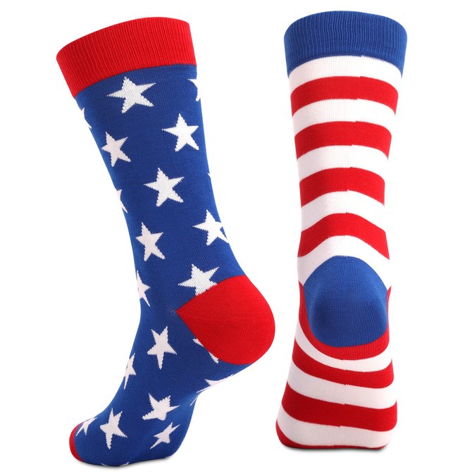 Summer Hot Selling American Flag Socks Striped Cotton Socks Mid-tube Socks