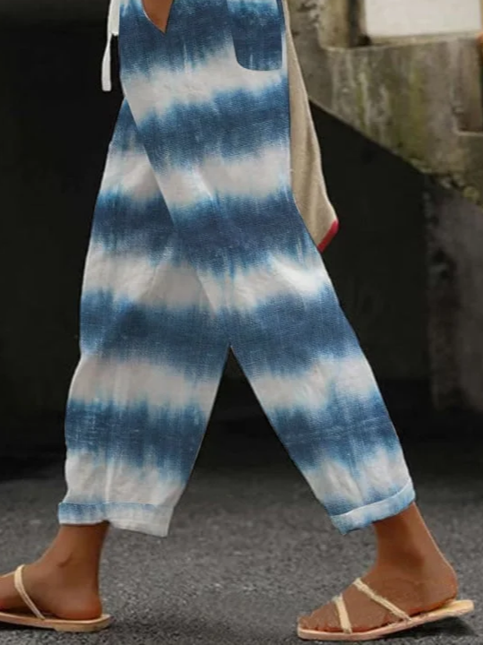 Women Tie Dye Long Pants Casual Spring/Fall Trousers