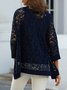Women's Plain Daily Going Out Two Piece Set Three Quarter Sleeve Casual Spring/Fall Coat With Cami Matching Set
