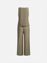 Women's Plain Party Going Out Two Piece Set Long Sleeve Elegant Spring/Fall Matching Set