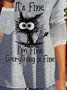 Crew Neck Casual Text Letters Top