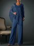 Women's Plain Party Going Out Two Piece Set Long Sleeve Elegant Spring/Fall Matching Set