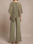 Women's Plain Party Going Out Two Piece Set Long Sleeve Elegant Spring/Fall Matching Set