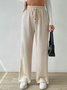 Women's Trousers Straight Pants Daily Going Out Casual Plain Spring/Fall Pants