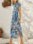 Vacation Knot Front Regular Fit Dress