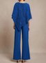 Women's Plain Party Going Out Two Piece Set Long Sleeve Elegant Spring/Fall Matching Set