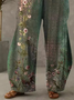 Women's Floral Trousers Straight Pants Daily Going Out Casual Ethnic Spring/Fall Pants