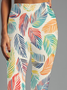 Women's Casual Leaf Jersey All Season Long Floral Leggings