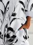Women's Long Sleeve Shirt Spring/Fall Floral Shirt Collar Daily Going Out Casual Top