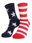 Summer New American Flag Independence Day Holiday Gift Printed Cotton Men And Women Middle Tube Socks