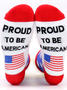 Spot Cross-border Long Cotton Socks American Independence Day Flag Socks Striped Casual Sports Socks Letter Jacquard Creative Socks