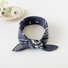 European and American hip-hop silk scarf for women 50cm cotton and linen small square scarf new style niche personality cashew print headscarf waist scarf
