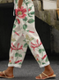 Women Floral Long Pants Casual Spring/Fall Trousers