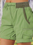 Women Plain Fifth Pants Straight Pants Casual Summer Shorts