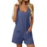 Women Geometric Crew Neck Sleeveless Casual Summer Cotton Jumpsuit
