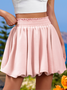 Women Casual Plain Layered/Tiered Summer Skirt