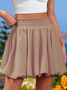 Women Casual Plain Layered/Tiered Summer Skirt