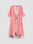 Women's Floral Pattern Daily Going Out Two Piece Set Three Quarter Sleeve Casual Spring/Fall Coat With Skirt Matching Set